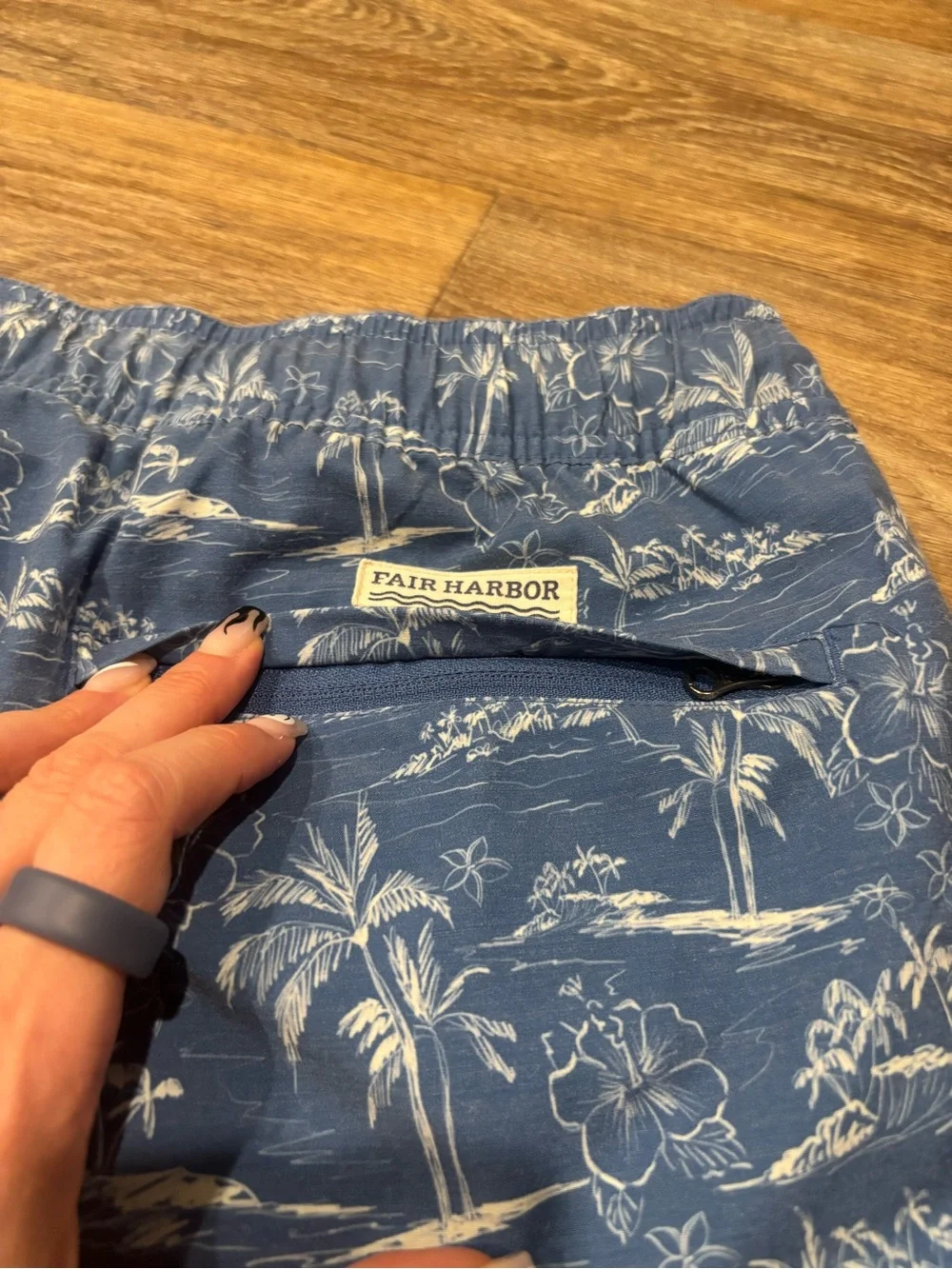 Fair Harbor Bayberry Swim Trunks Men’s 2XL Blue Island Hopper 6.5” Lined Tropic